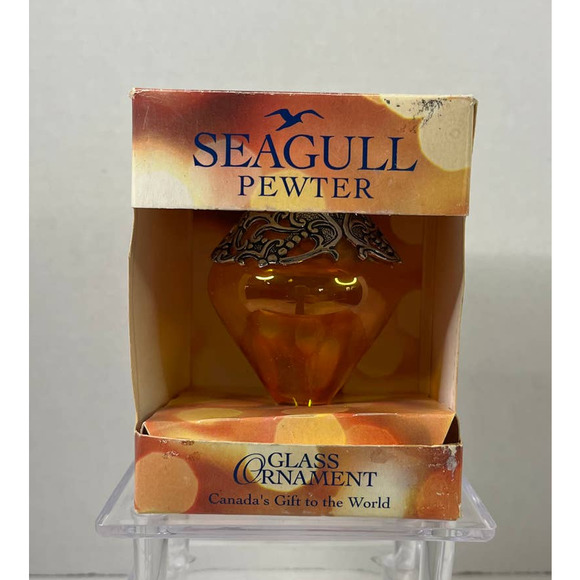 Vintage Seagull Pewter Glass Ornament - Picture 3 of 4